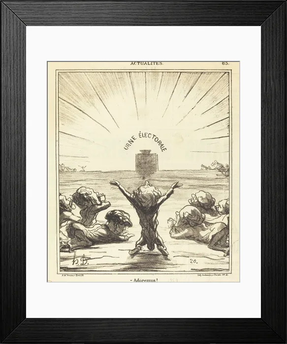 Framed Print : Adoremus!, 1869. Creator: Honore Daumier Framed Print : Adoremus!, 1869. Creator: Honore Daumier