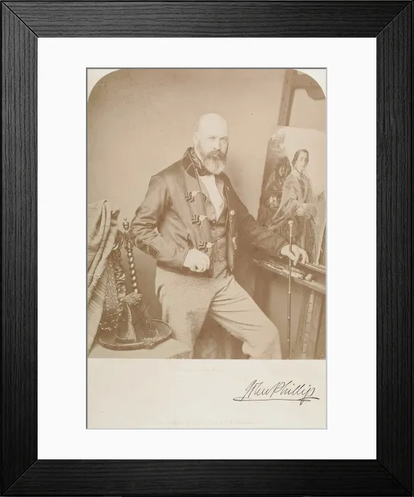 Framed Print : Photograph of John Phillip at his Easel, c1858. Creator: Unknown Framed Print : Photograph of John Phillip at his Easel, c1858. Creator: Unknown