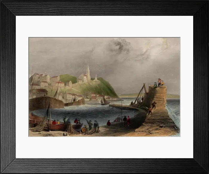 Framed Print : Macduff near Banff - View from East Side of Harbour, c1840. Creator: Unknown Framed Print : Macduff near Banff - View from East Side of Harbour, c1840. Creator: Unknown