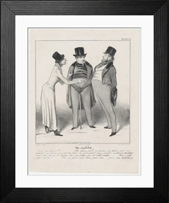 Framed Print : Plate 48: Un candidat, 1838. Creator: Honore Daumier Framed Print : Plate 48: Un candidat, 1838. Creator: Honore Daumier