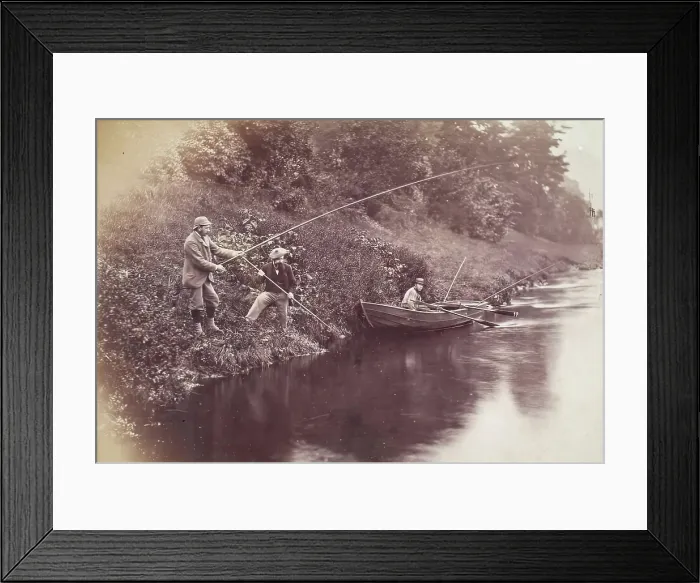Framed Print : Fishing Party, Perthshire, from an album compiled by Sir John Everett Millais, 1879. Creator: Unknown Framed Print : Fishing Party, Perthshire, from an album compiled by Sir John Everett Millais, 1879. Creator: Unknown