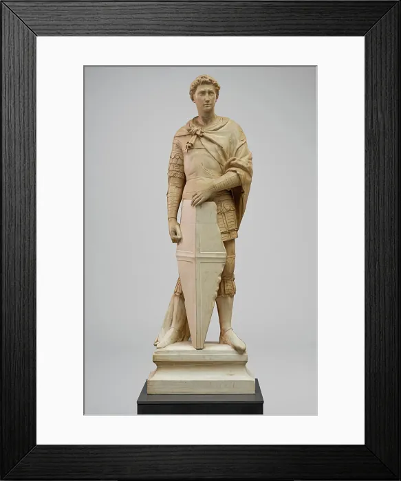 Framed Print : St George - from Orsanmichele, 1416. Creator: Unknown Framed Print : St George - from Orsanmichele, 1416. Creator: Unknown