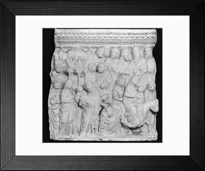Framed Print : Presentation in the Temple-from the Pulpit of Siena Cathedral, 1267-1268. Creator: Unknown