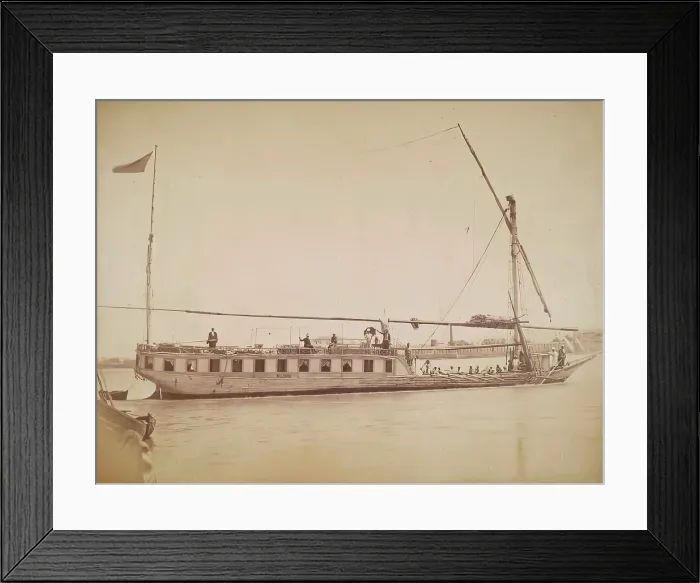 Framed Print : Boat, Africa, from an album compiled by Sir John Everett Millais, 1893. Creator: William Duffus