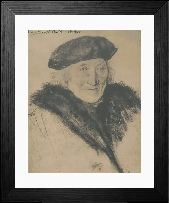 Framed Print : Judge John More. Creator: Hans Holbein the Younger Framed Print : Judge John More. Creator: Hans Holbein the Younger