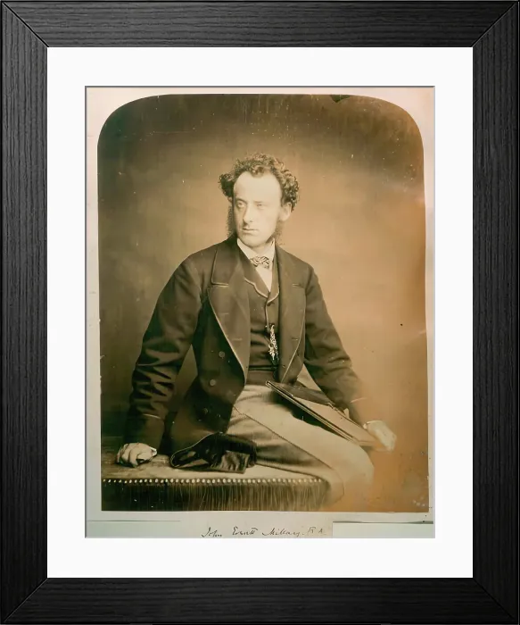 Framed Print : Photographic Portrait of Sir John Everett Millais, from an album compiled by John Everett Millais. Creator: John Watkins Framed Print : Photographic Portrait of Sir John Everett Millais, from an album compiled by John Everett Millais. Creator: John Watkins