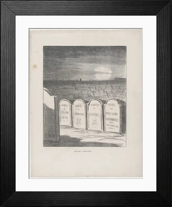 Framed Print : Square Napoleon, 1870. Creator: Honore Daumier Framed Print : Square Napoleon, 1870. Creator: Honore Daumier