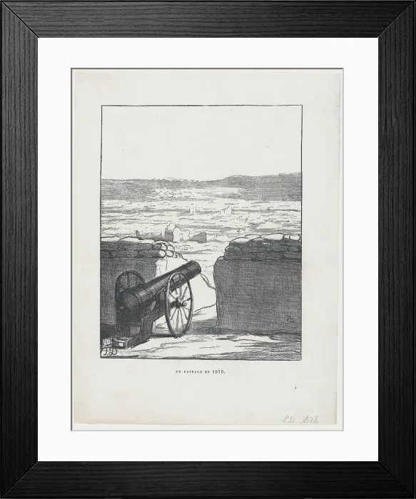 Framed Print : Un paysage en 1870. Creator: Honore Daumier Framed Print : Un paysage en 1870. Creator: Honore Daumier