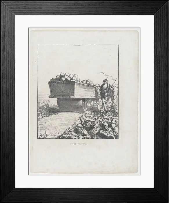 Framed Print : L'Unite Allemande, 1870. Creator: Honore Daumier. L'Unite Allemande, 1870. Creator: Honore Daumier Framed Print : L'Unite Allemande, 1870. Creator: Honore Daumier. L'Unite Allemande, 1870. Creator: Honore Daumier