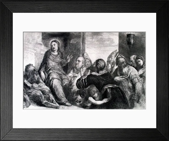 Framed Print : Christ Disputing with the Doctors in the Temple, 1826. Creator: Andrew Geddes Framed Print : Christ Disputing with the Doctors in the Temple, 1826. Creator: Andrew Geddes