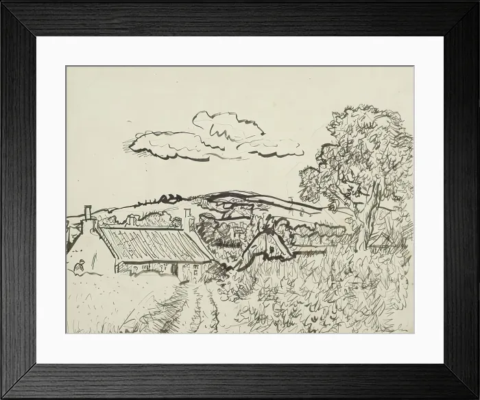 Framed Print : Cottages, Fife, 1925-1931. Creator: George Leslie Hunter Framed Print : Cottages, Fife, 1925-1931. Creator: George Leslie Hunter