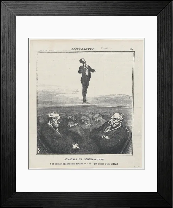 Framed Print : Concours du Conservatoire, 1870. Creator: Honore Daumier Framed Print : Concours du Conservatoire, 1870. Creator: Honore Daumier