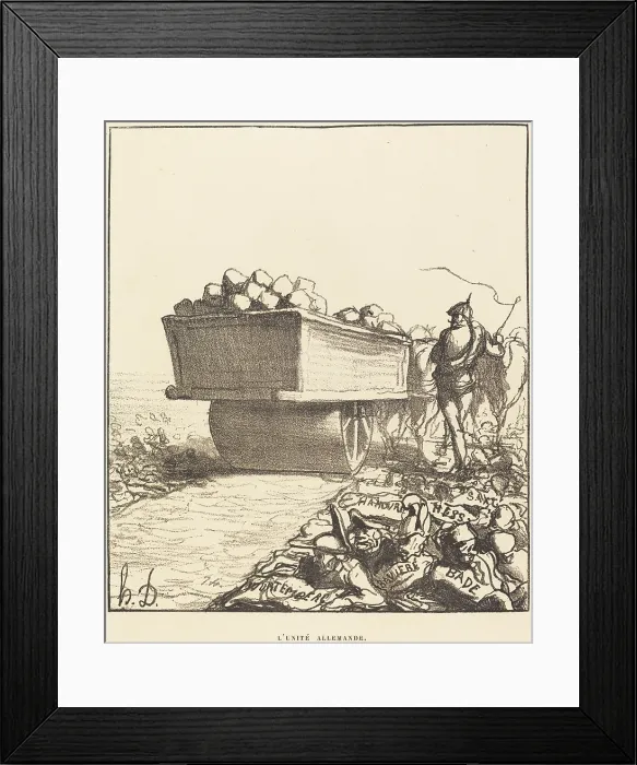 Framed Print : L'Unite Allemande, 1870. Creator: Honore Daumier. L'Unite Allemande, 1870. Creator: Honore Daumier Framed Print : L'Unite Allemande, 1870. Creator: Honore Daumier. L'Unite Allemande, 1870. Creator: Honore Daumier