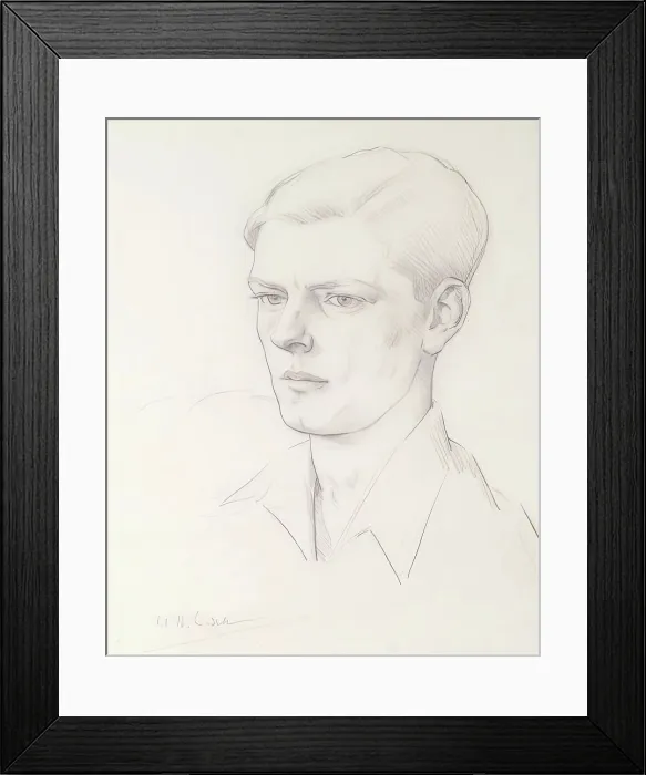 Framed Print : Male Portrait. Creator: Francis Campbell Bolleau Cadell Framed Print : Male Portrait. Creator: Francis Campbell Bolleau Cadell