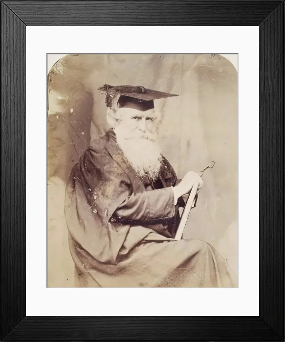 Framed Print : Thomas Combe in Cloak and Mortar Board, from an album compiled by John Everett Millais, 30 June 1860 Creator: Lewis Carroll Framed Print : Thomas Combe in Cloak and Mortar Board, from an album compiled by John Everett Millais, 30 June 1860 Creator: Lewis Carroll