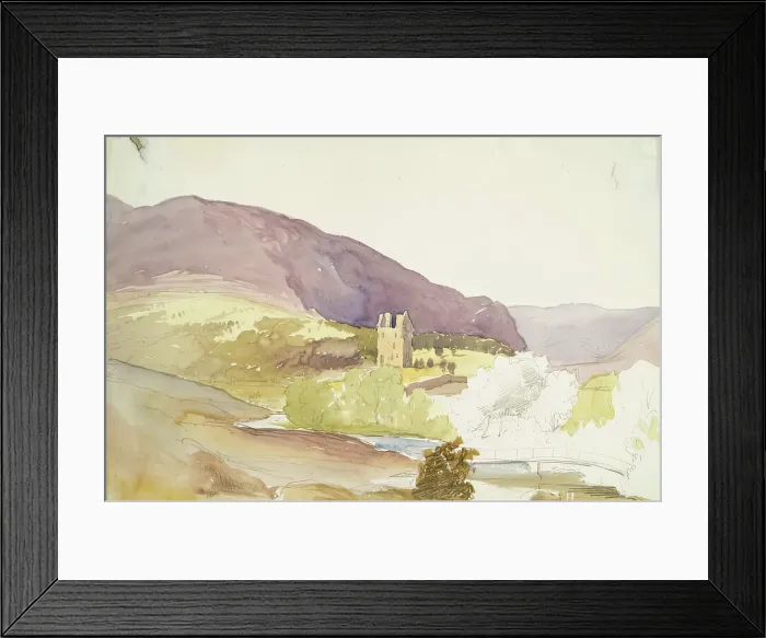 Framed Print : Landscape with Castle in the Middle Distance, c1840s. Creator: John Phillip Framed Print : Landscape with Castle in the Middle Distance, c1840s. Creator: John Phillip