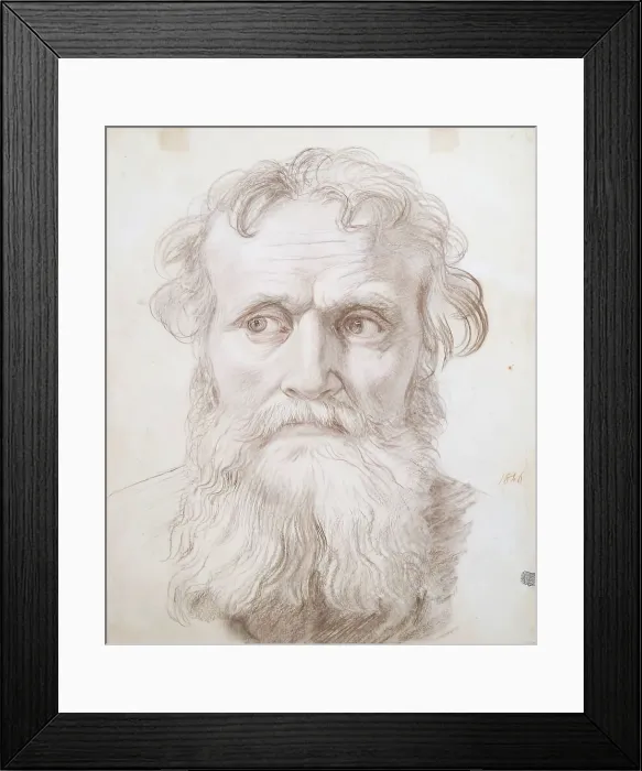 Framed Print : Study for the central figure for The Baptism of King Ethelbert, 1846. Creator: William Dyce. Study for the central figure for The Baptism of King Ethelbert, 1846 Framed Print : Study for the central figure for The Baptism of King Ethelbert, 1846. Creator: William Dyce. Study for the central figure for The Baptism of King Ethelbert, 1846