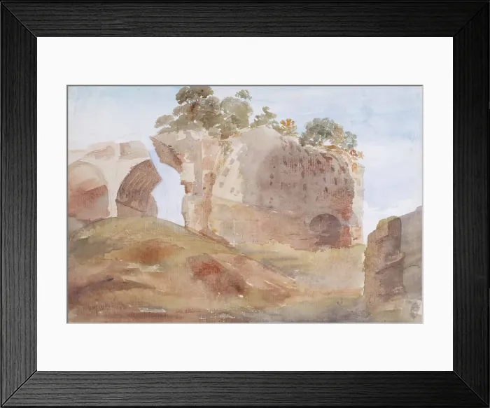 Framed Print : Villa Adriana, 1824. Creator: James William Giles Framed Print : Villa Adriana, 1824. Creator: James William Giles