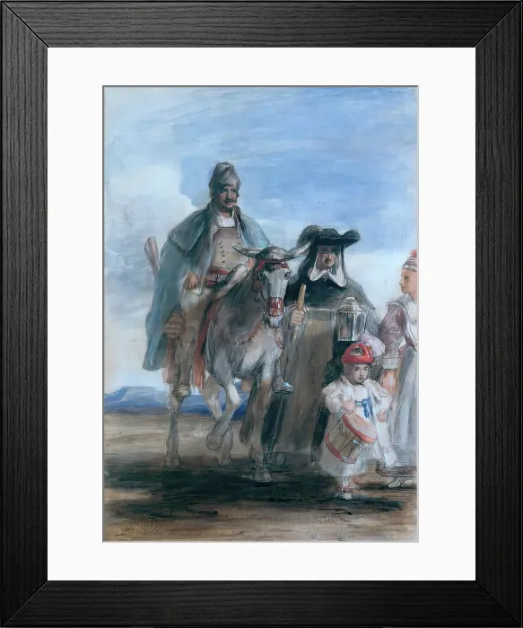 Framed Print : Spanish Travellers, 1827. Creator: David Wilkie Framed Print : Spanish Travellers, 1827. Creator: David Wilkie