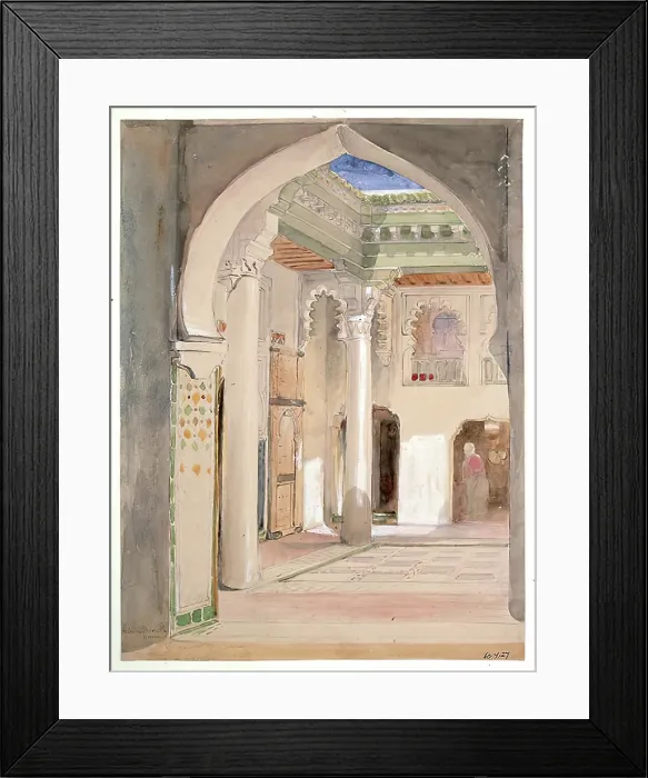 Framed Print : Interior of a Moorish House, 1825-1849. Creator: William Allan Framed Print : Interior of a Moorish House, 1825-1849. Creator: William Allan