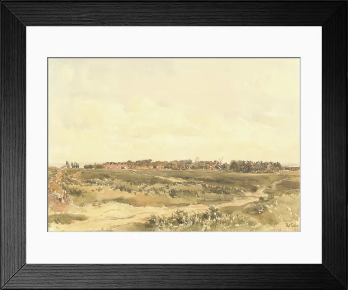 Framed Print : Aldeburgh Mill and Church, 1884. Creator: Thomas Collier Framed Print : Aldeburgh Mill and Church, 1884. Creator: Thomas Collier