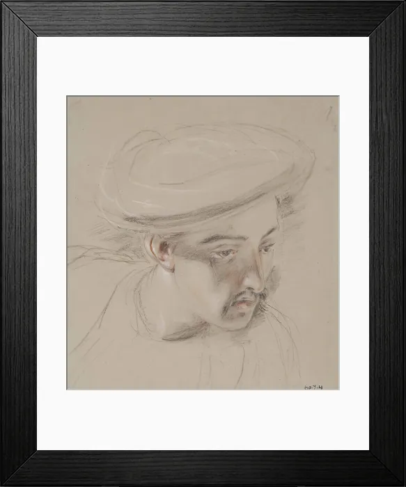 Framed Print : Head of a Cavass - Study for Slave Market, Constantinople, 1830. Creator: William Allan Framed Print : Head of a Cavass - Study for Slave Market, Constantinople, 1830. Creator: William Allan