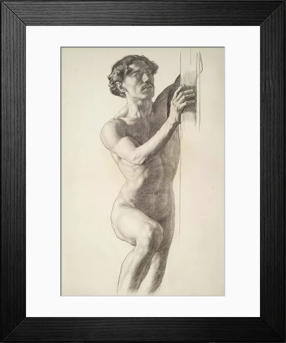 Framed Print : Figure Study, 1880. Creator: William Strang Framed Print : Figure Study, 1880. Creator: William Strang