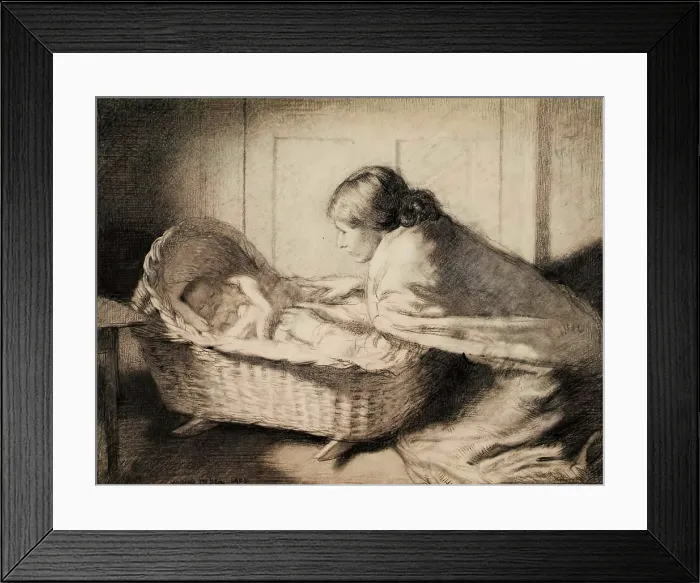 Framed Print : By the Cradle, 1903. Creator: William Orpen Framed Print : By the Cradle, 1903. Creator: William Orpen