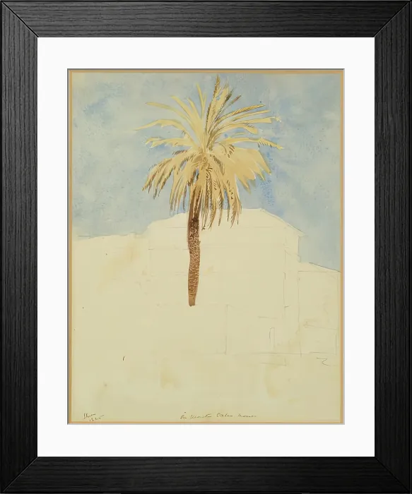Framed Print : On Monte Calio, Rome - Palm Tree, 1825. Creator: James William Giles Framed Print : On Monte Calio, Rome - Palm Tree, 1825. Creator: James William Giles
