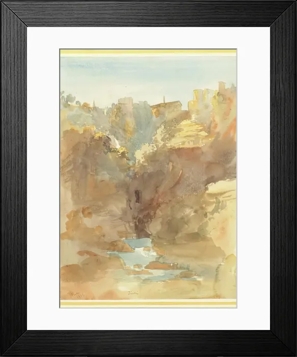 Framed Print : Tivoli, 1824. Creator: James William Giles
