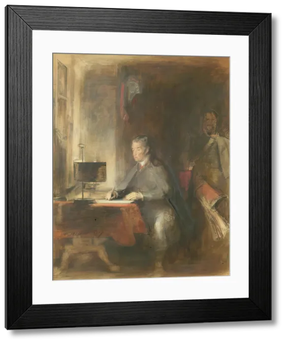 Framed Print : Study for The Duke of Wellington writing Dispatches, 1829. Creator: David Wilkie. Study for The Duke of Wellington writing Dispatches, 1829. Creator: David Wilkie Framed Print : Study for The Duke of Wellington writing Dispatches, 1829. Creator: David Wilkie. Study for The Duke of Wellington writing Dispatches, 1829. Creator: David Wilkie