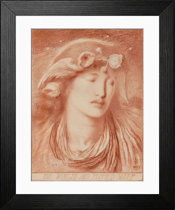 Framed Print : The Winged And Poppied Sleep, 1889. Creator: Simeon Solomon Framed Print : The Winged And Poppied Sleep, 1889. Creator: Simeon Solomon