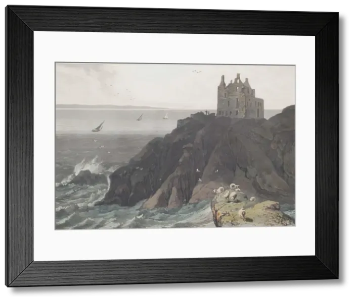 Framed Print : Dunskey Castle Near Portpatrick. Creator: William Daniell Framed Print : Dunskey Castle Near Portpatrick. Creator: William Daniell