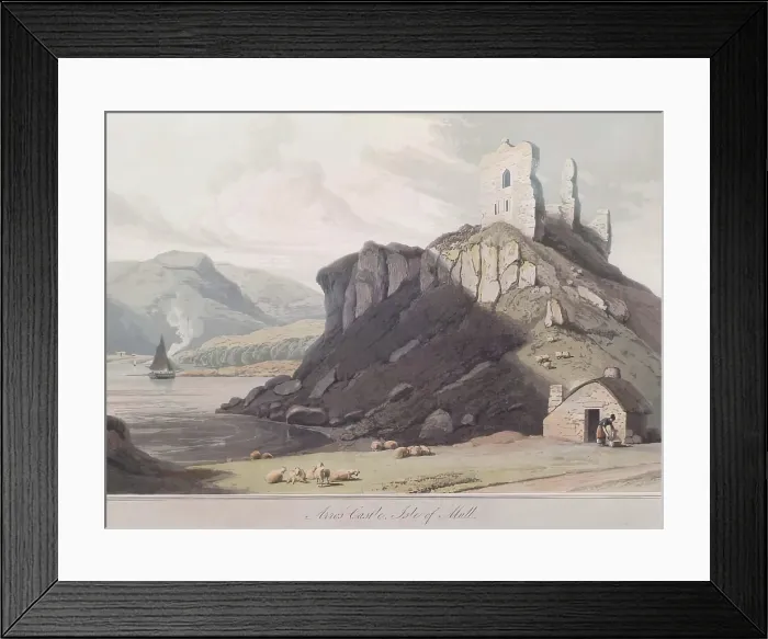 Framed Print : Arros Castle, Isle Of Mull. Creator: William Daniell Framed Print : Arros Castle, Isle Of Mull. Creator: William Daniell