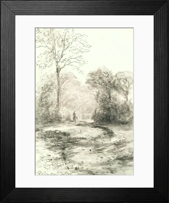 Framed Print : Watery Lane, Edgbaston, 1800-1824. Creator: David Cox the Elder Framed Print : Watery Lane, Edgbaston, 1800-1824. Creator: David Cox the Elder