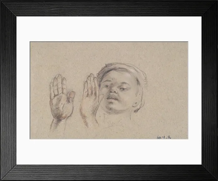 Framed Print : Boy Clapping Hands, c1825-1849. Creator: William Allan Framed Print : Boy Clapping Hands, c1825-1849. Creator: William Allan