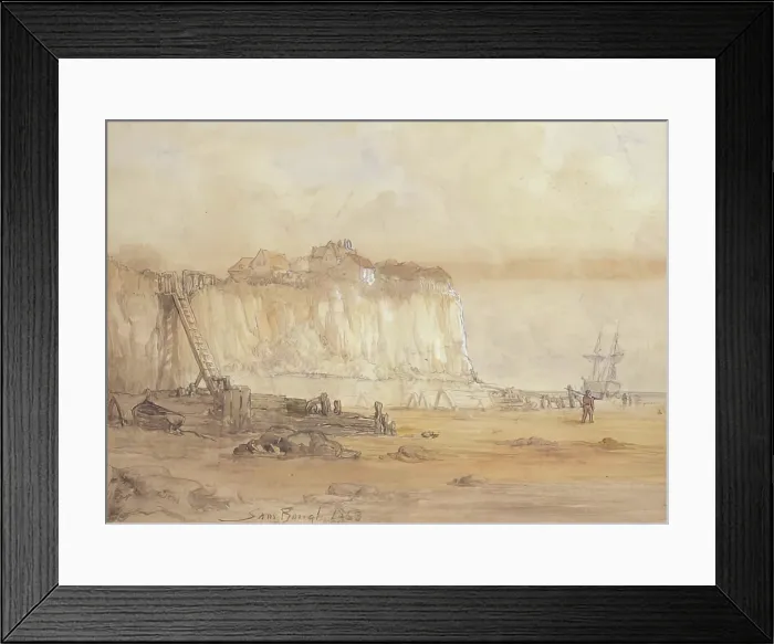 Framed Print : Landscape With Cliff, 1863. Creator: Samuel Bough Framed Print : Landscape With Cliff, 1863. Creator: Samuel Bough