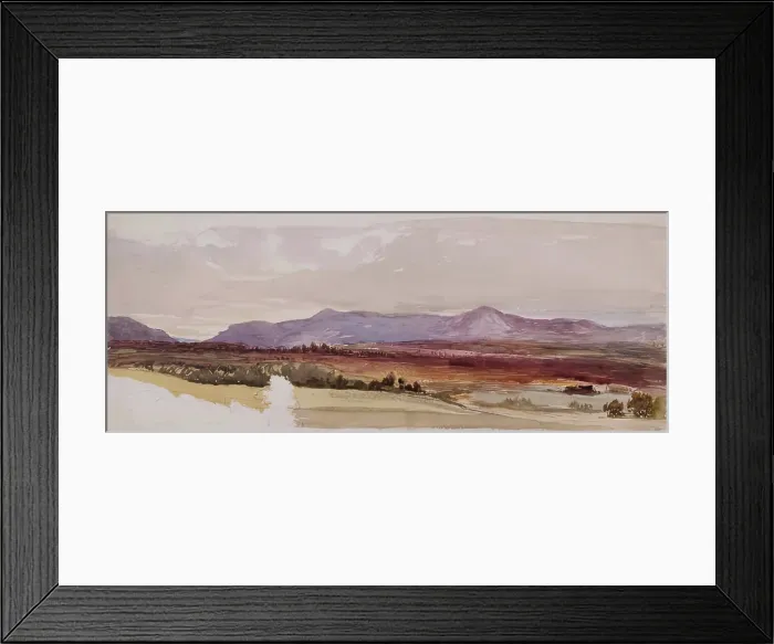 Framed Print : Landscape with Hills in the Distance, c1840s. Creator: John Phillip Framed Print : Landscape with Hills in the Distance, c1840s. Creator: John Phillip