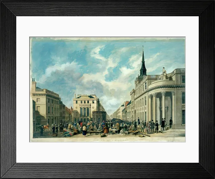 Framed Print : Castle Street, Aberdeen, 1836. Creator: James Allan Framed Print : Castle Street, Aberdeen, 1836. Creator: James Allan