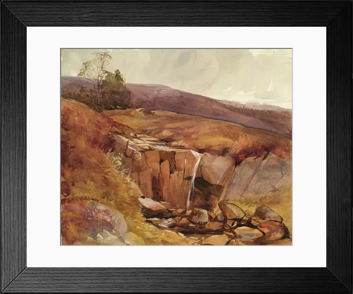 Framed Print : Landscape - Waterfall, c1840s. Creator: John Phillip Framed Print : Landscape - Waterfall, c1840s. Creator: John Phillip