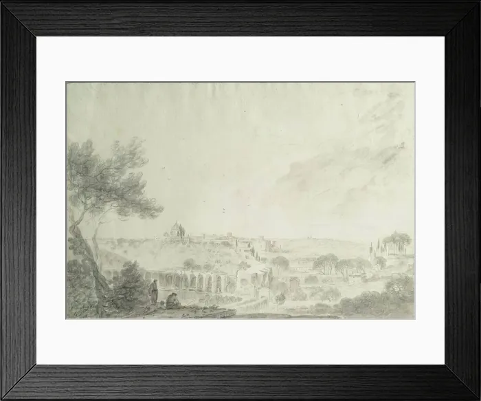 Framed Print : A View of Rome with St Peter's, c1754. Creator: Richard Wilson. A View of Rome with St Peter's, c1754. Creator: Richard Wilson Framed Print : A View of Rome with St Peter's, c1754. Creator: Richard Wilson. A View of Rome with St Peter's, c1754. Creator: Richard Wilson