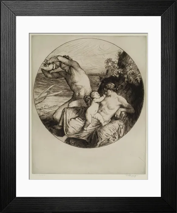 Framed Print : The Fisherman, 1908. Creator: William Strang
