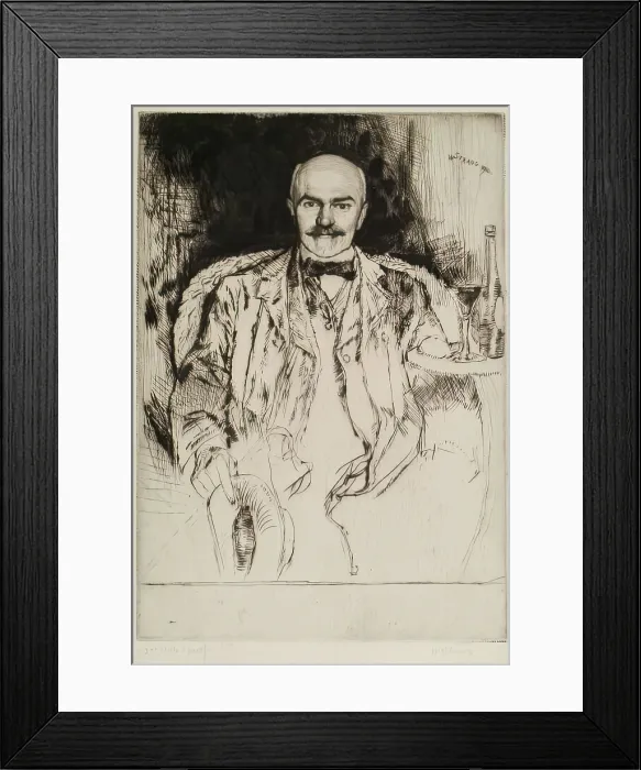 Framed Print : Joseph Benwell Clark, 1910. Creator: William Strang Framed Print : Joseph Benwell Clark, 1910. Creator: William Strang