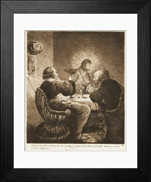 Framed Print : Supper at Emmaus, c1760s-1780s Creator: William Baillie Framed Print : Supper at Emmaus, c1760s-1780s Creator: William Baillie