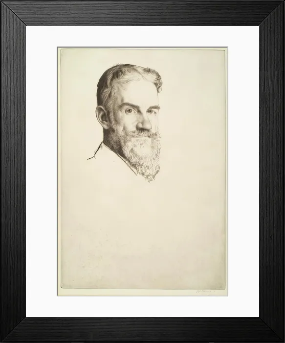 Framed Print : George Bernard Shaw, 1907. Creator: William Strang Framed Print : George Bernard Shaw, 1907. Creator: William Strang