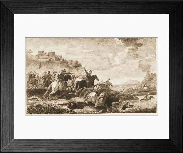 Framed Print : Battle Scene, c1770s. Creator: William Baillie Framed Print : Battle Scene, c1770s. Creator: William Baillie