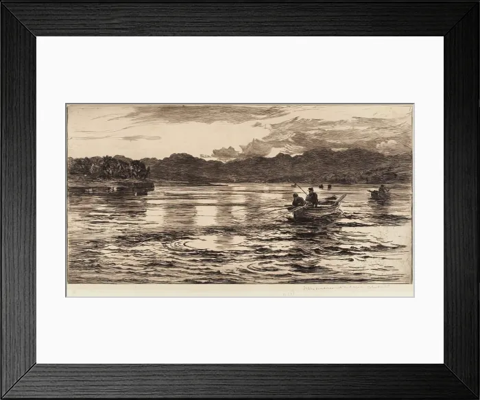 Framed Print : Loch Scene, c1860-1904. Creator: Colin Hunter Framed Print : Loch Scene, c1860-1904. Creator: Colin Hunter