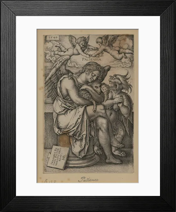 Framed Print : Patience, 1540. Creator: Sebald Beham Framed Print : Patience, 1540. Creator: Sebald Beham