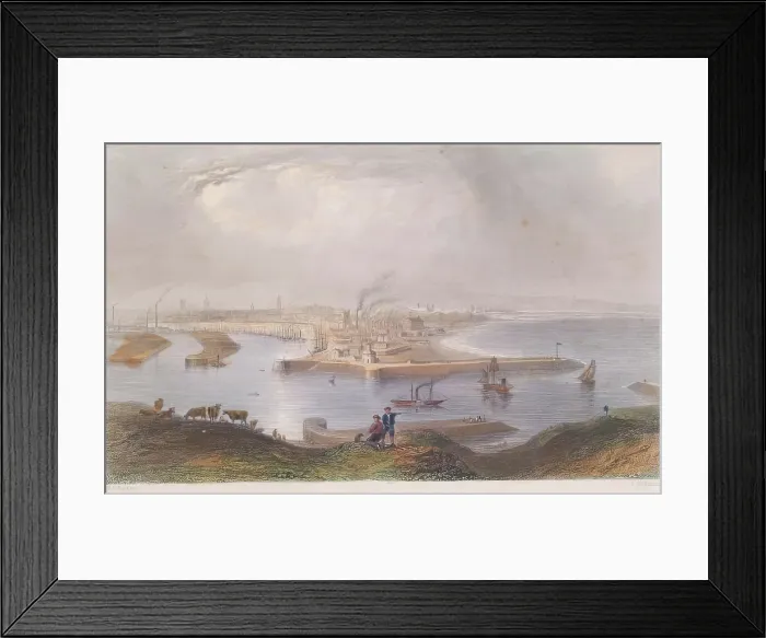 Framed Print : Aberdeen - Views from the South Opposite the Toll House, c1840s. Creator: Unknown Framed Print : Aberdeen - Views from the South Opposite the Toll House, c1840s. Creator: Unknown