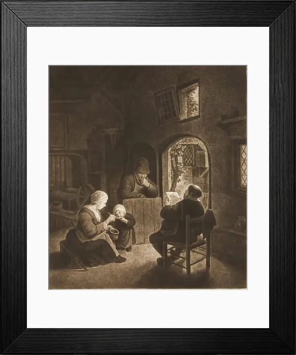 Framed Print : Reading the Letter, (c1650s), 1768. Creator: William Baillie Framed Print : Reading the Letter, (c1650s), 1768. Creator: William Baillie